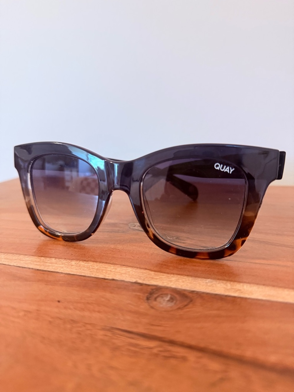 QUAY • After Hours Tortoiseshell Frame with Black Gradient Lenses